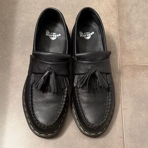 Dr. Martens Black Tassel Leather Loafers